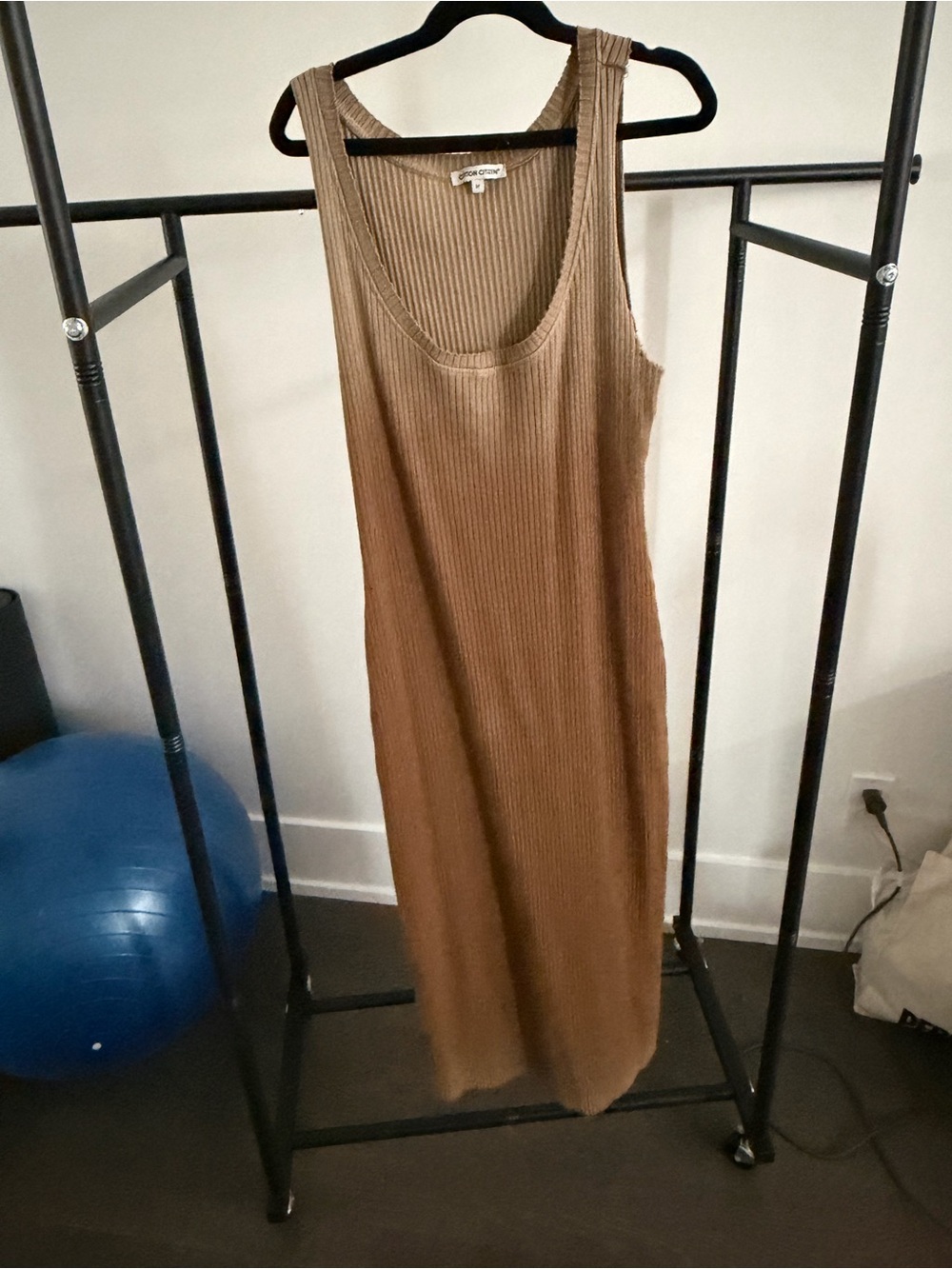 Cotton Citizen Ribbed Tank Maxi Dress - Brown